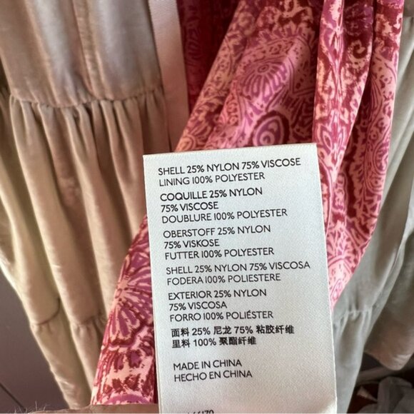 🎉NWT Free People velvet Bella Donna Duster jacket cream XL ivory missing ties - Picture 11 of 13